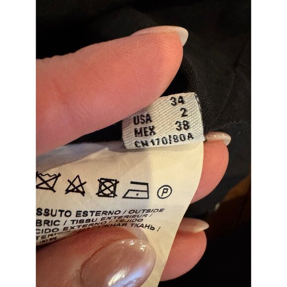 Pinko Shirt Women 2 Black Ruched Gathered Tie Front Cropped‎ Cami Gothic Sexy - Picture 8 of 11